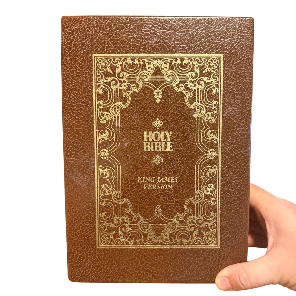 Vintage King James Version Holy Bible Multi Volume Set with Brown Slipcase KJV